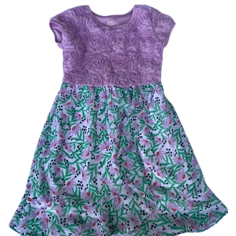Spring Girls dresses, M 7-8 Great Condition, Sunday, Easter dress PINK GREEN